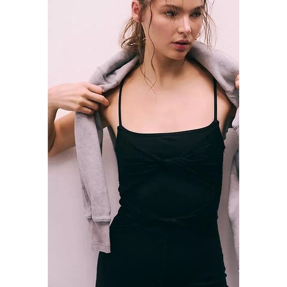 Free People FP MOVEMENT Size XS Lace Me Up One Piece Jumpsuit Black Stretch NEW - Picture 5 of 15